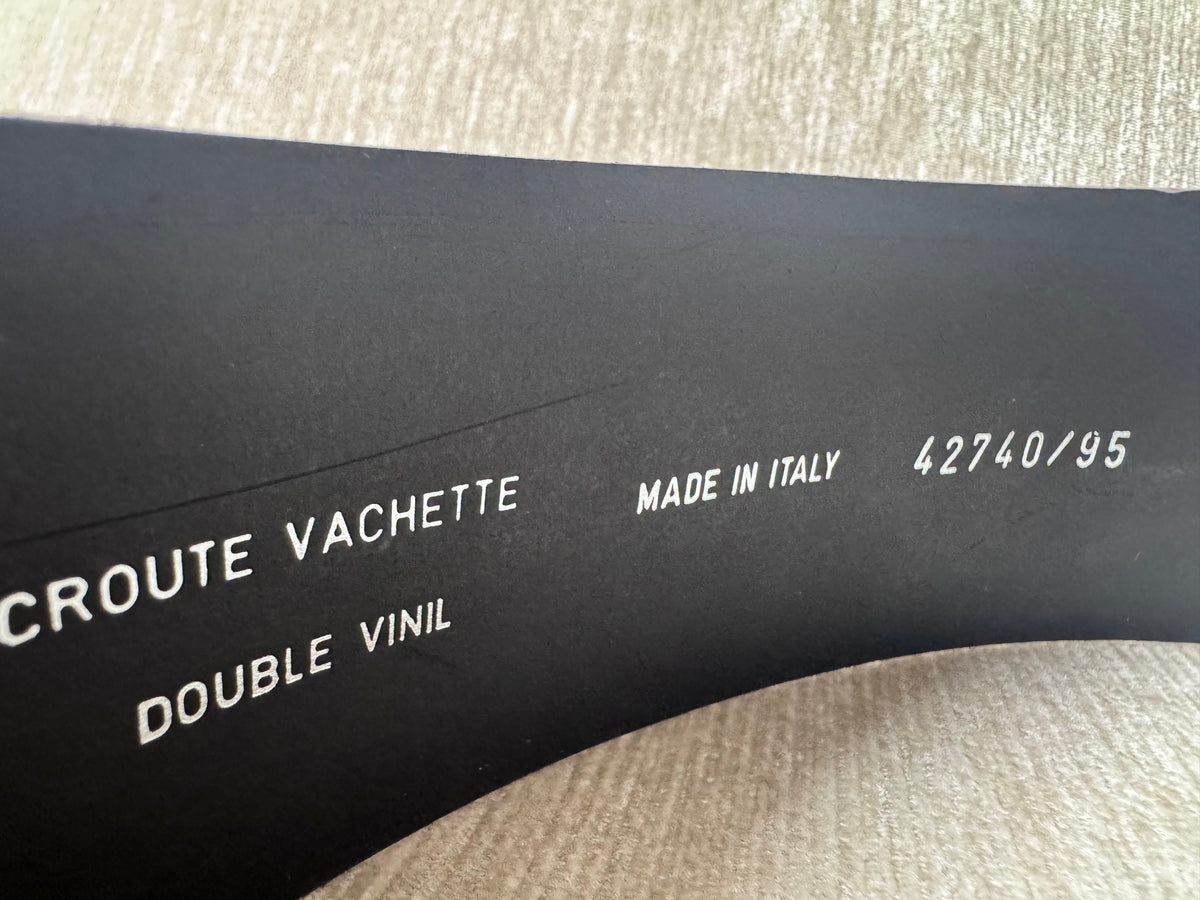 Ceinture en cuir de vachette bordeaux