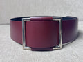 Ceinture en cuir de vachette bordeaux