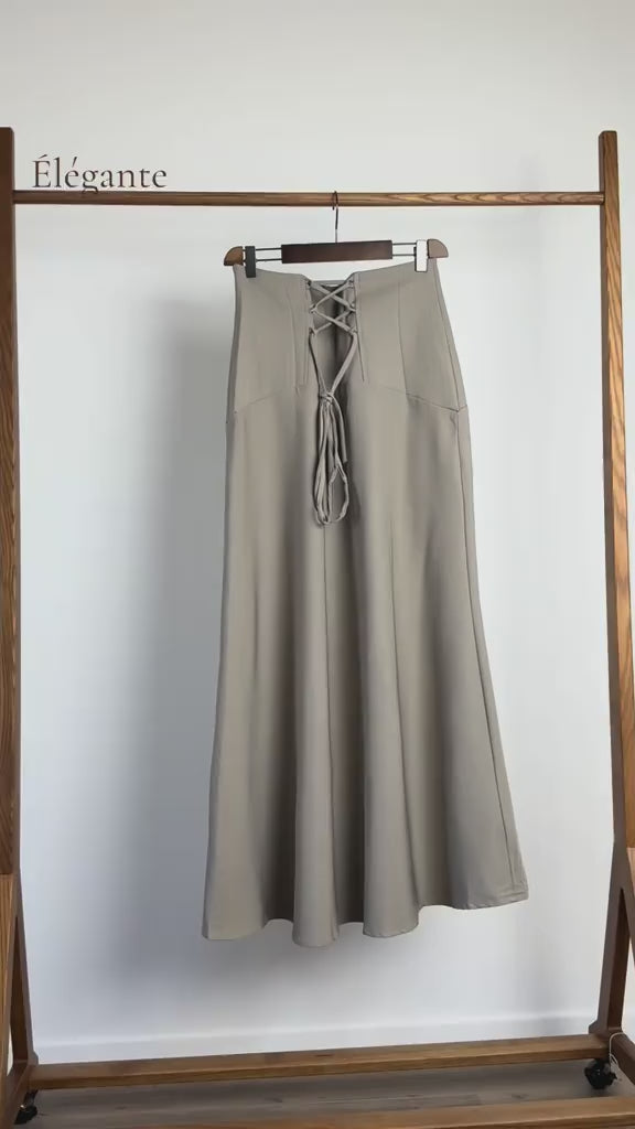 Jupe longue taille haute et corset